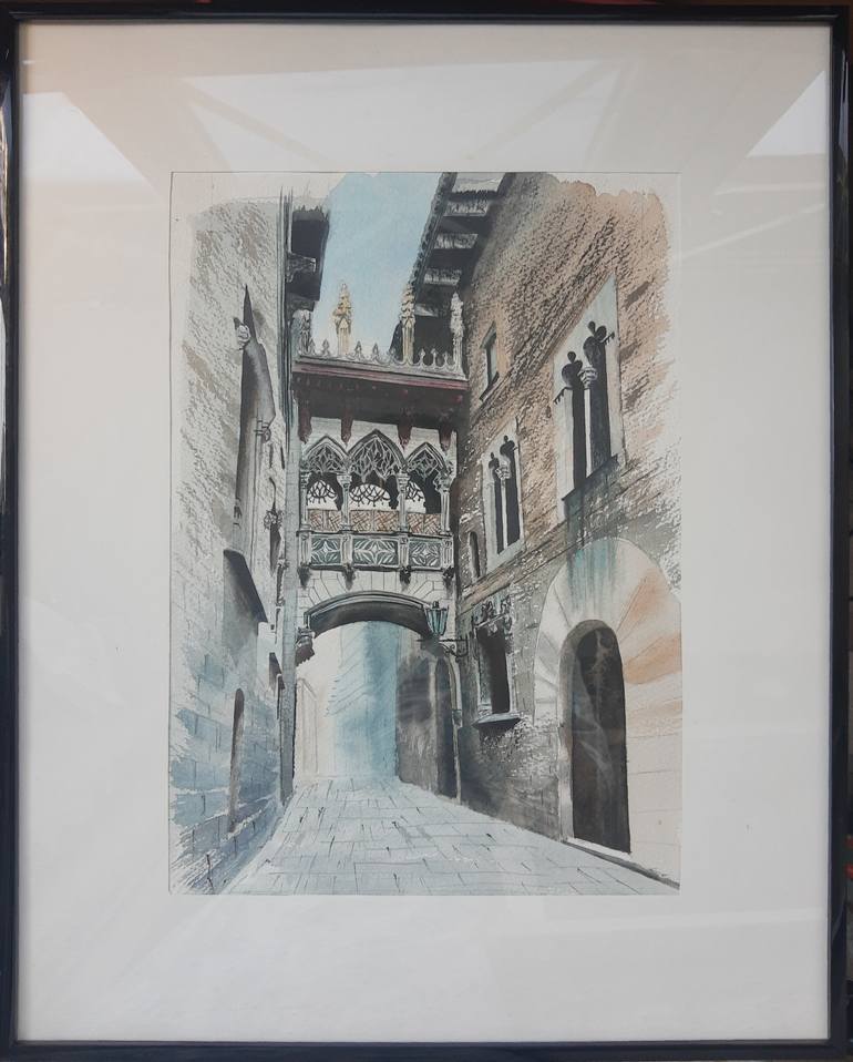 Original Expressionism Architecture Painting by Yuliia Sharapova