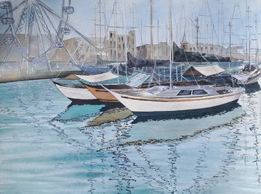 Original Yacht Paintings by Yuliia Sharapova