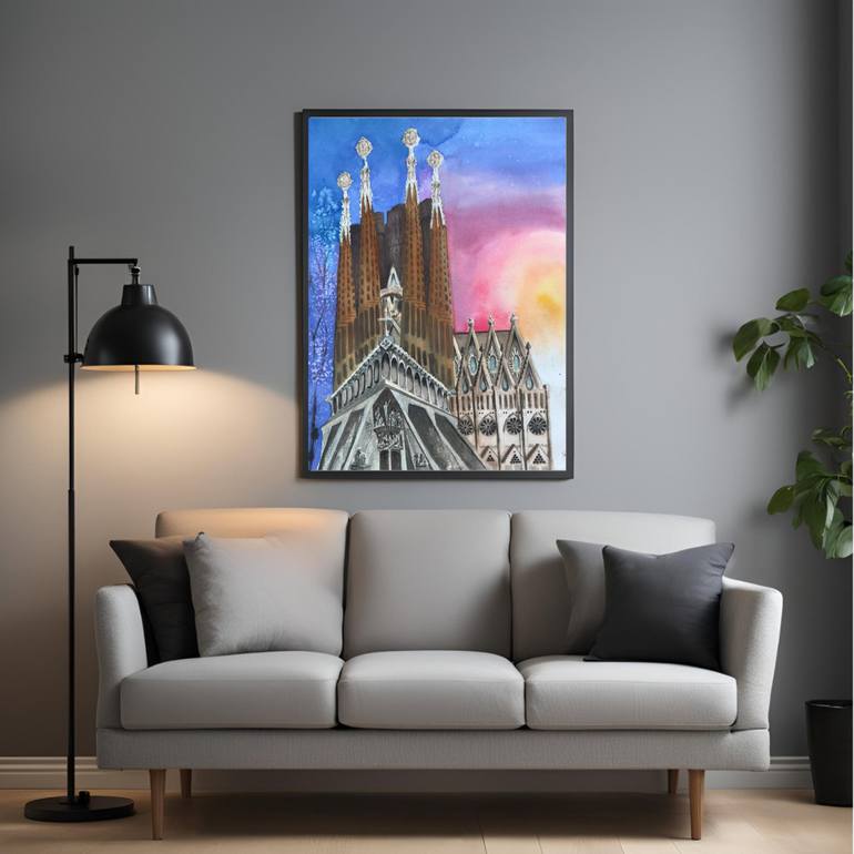 Original Contemporary Architecture Painting by Yuliia Sharapova