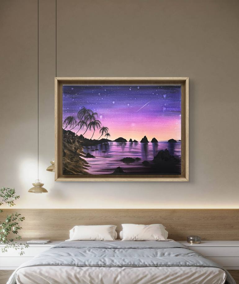 Original Expressionism Seascape Painting by Yuliia Sharapova