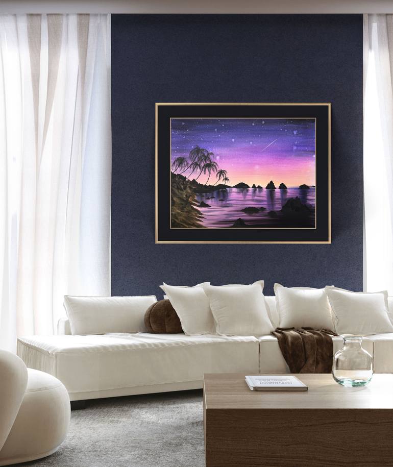 Original Expressionism Seascape Painting by Yuliia Sharapova
