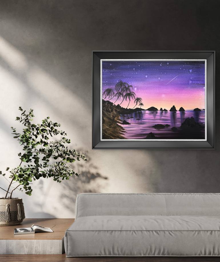 Original Expressionism Seascape Painting by Yuliia Sharapova