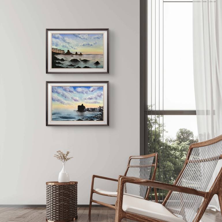 Original Abstract Expressionism Seascape Painting by Yuliia Sharapova