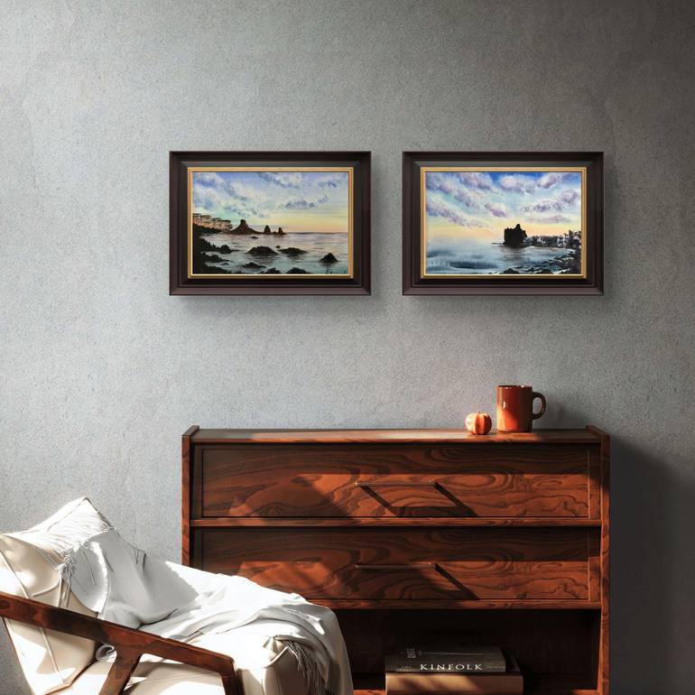 Original Abstract Expressionism Seascape Painting by Yuliia Sharapova