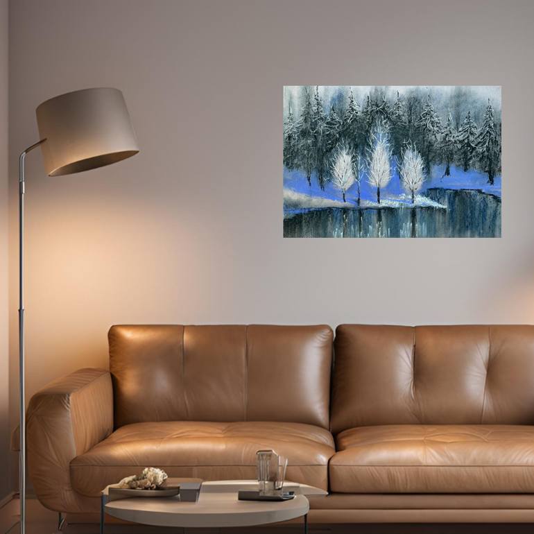 Original Contemporary Landscape Drawing by Yuliia Sharapova