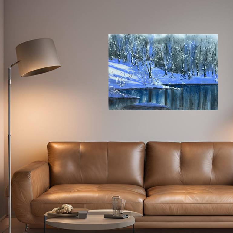 Original Contemporary Landscape Drawing by Yuliia Sharapova