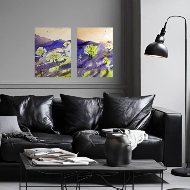 Original Impressionism Landscape Painting by Yuliia Sharapova