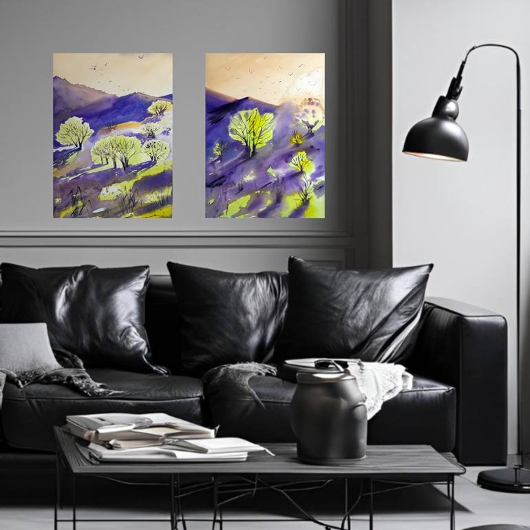 Original Impressionism Landscape Painting by Yuliia Sharapova