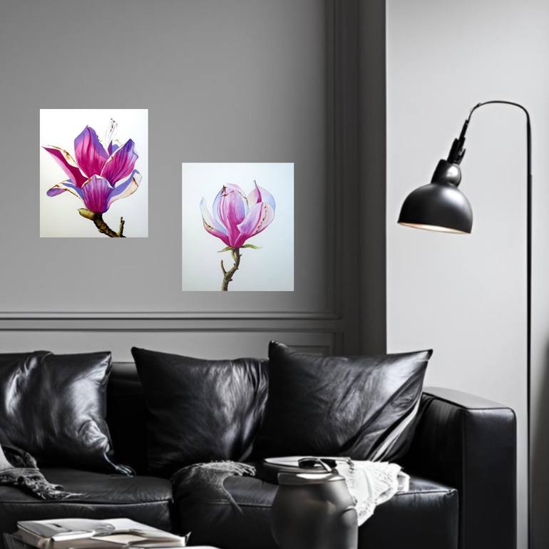 Original Contemporary Botanic Painting by Yuliia Sharapova