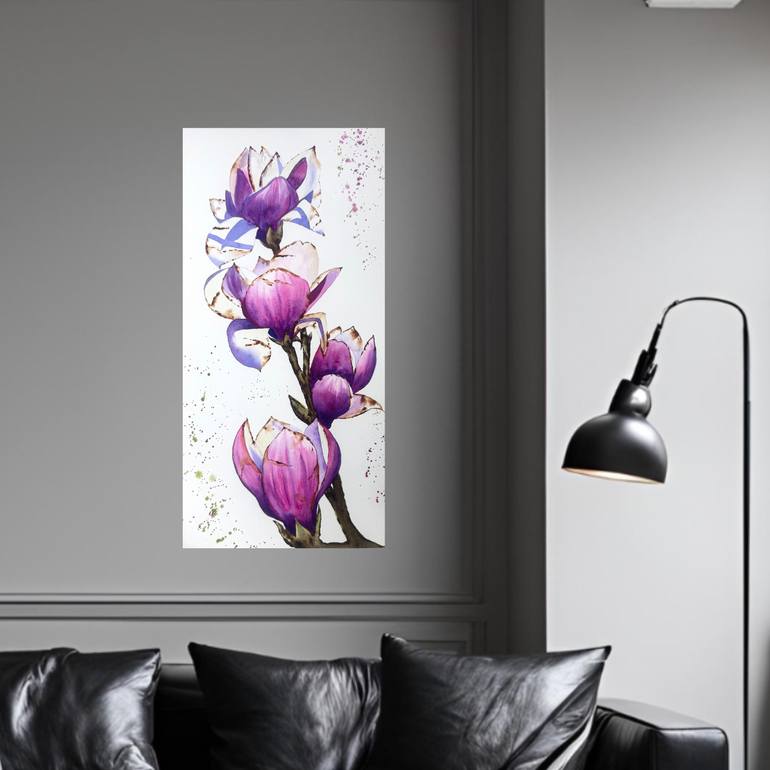 Original Contemporary Botanic Painting by Yuliia Sharapova