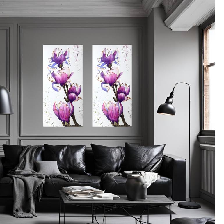Original Contemporary Botanic Painting by Yuliia Sharapova