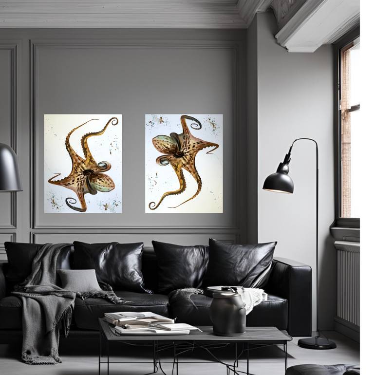 Original Expressionism Animal Painting by Yuliia Sharapova
