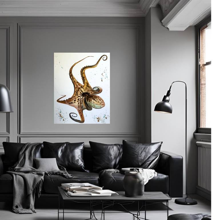 Original Expressionism Animal Painting by Yuliia Sharapova