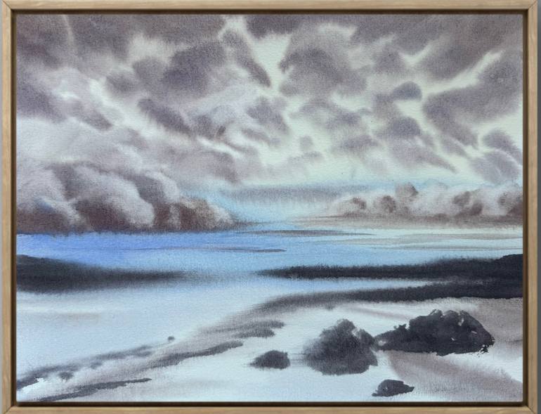 Original Expressionism Seascape Painting by Yuliia Sharapova