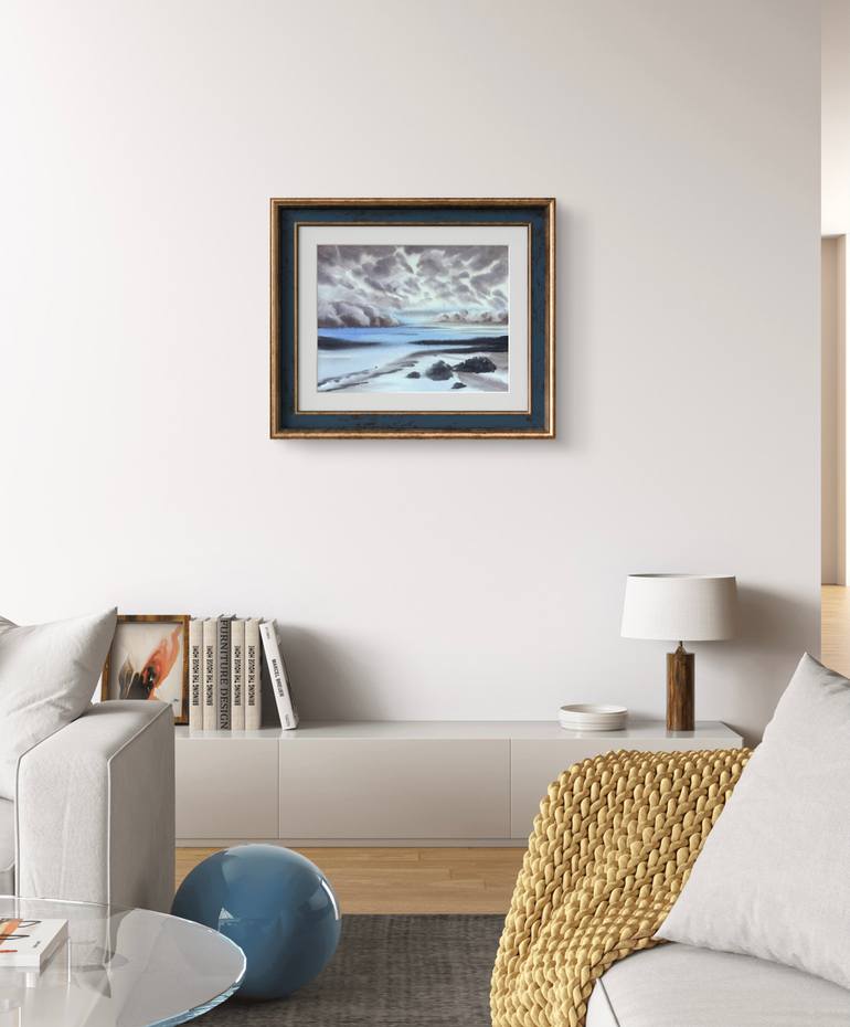 Original Expressionism Seascape Painting by Yuliia Sharapova