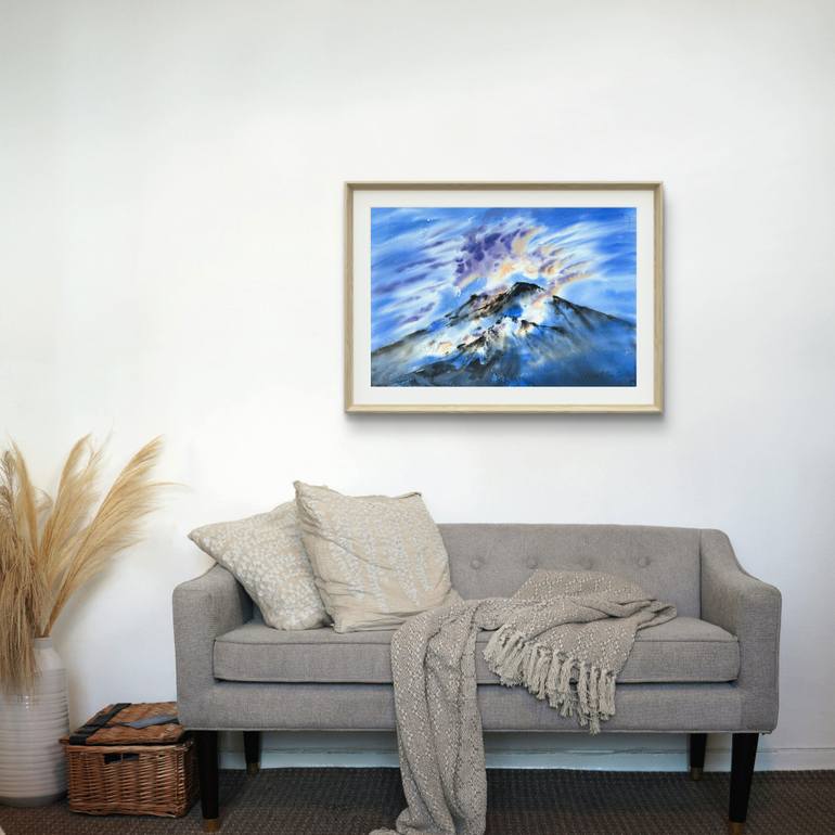 Original Expressionism Landscape Painting by Yuliia Sharapova