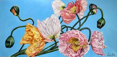 Original Expressionism Floral Paintings by Wendy Peters