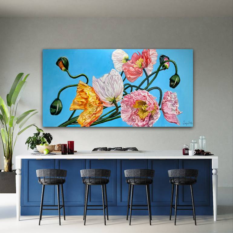 Original Contemporary Floral Painting by Wendy Peters