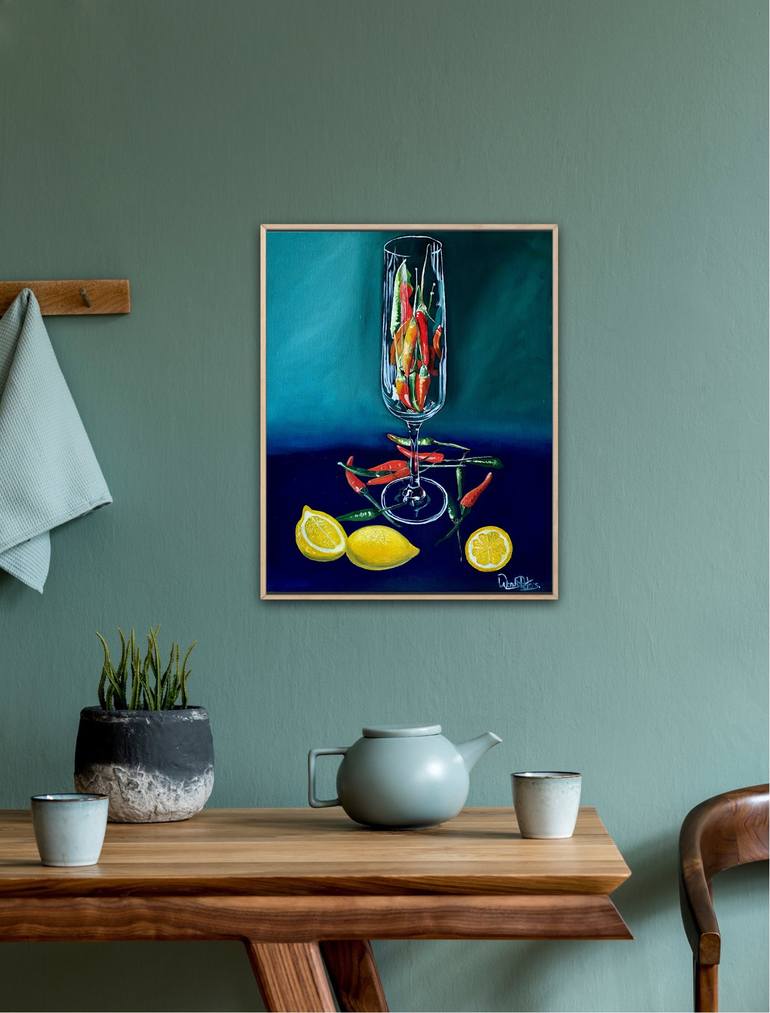 Original Contemporary Cuisine Painting by Wendy Peters