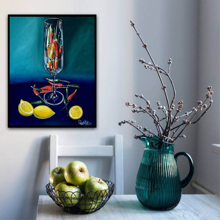 Original Contemporary Cuisine Painting by Wendy Peters