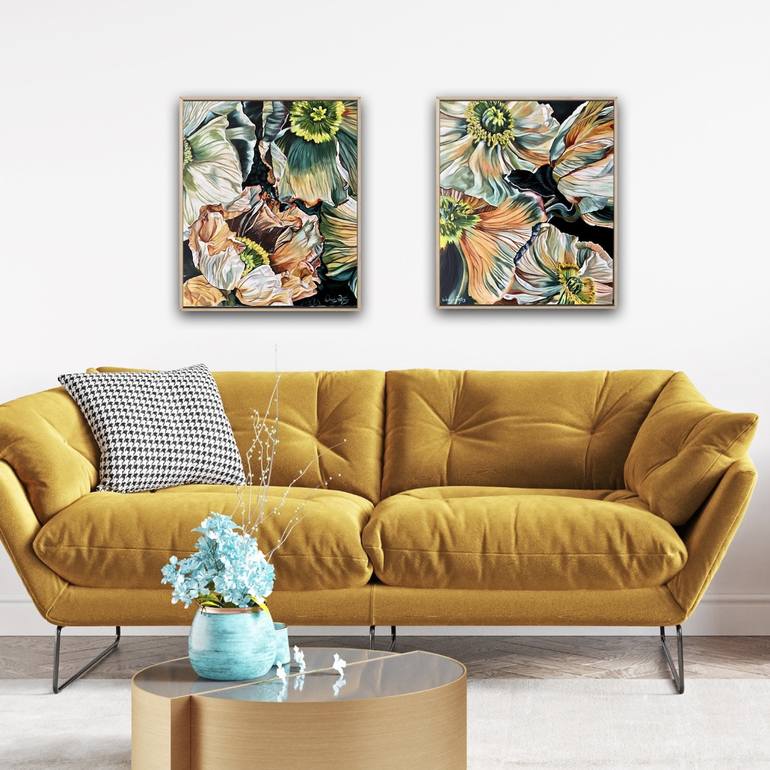 Original Abstract Expressionism Botanic Painting by Wendy Peters