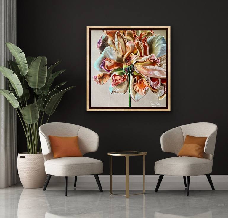 Original Baroque Botanic Painting by Wendy Peters