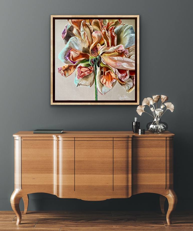 Original Baroque Botanic Painting by Wendy Peters