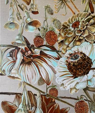 Original Expressionism Botanic Paintings by Wendy Peters