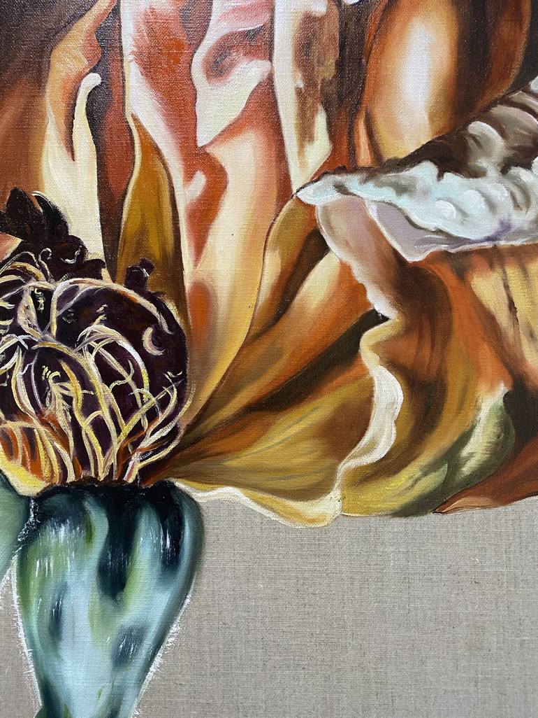 Original Baroque Botanic Painting by Wendy Peters