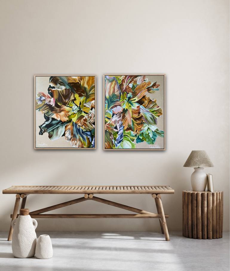 Original Abstract Expressionism Botanic Painting by Wendy Peters