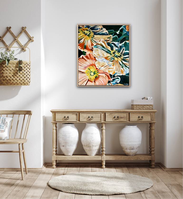 Original Abstract Expressionism Botanic Painting by Wendy Peters