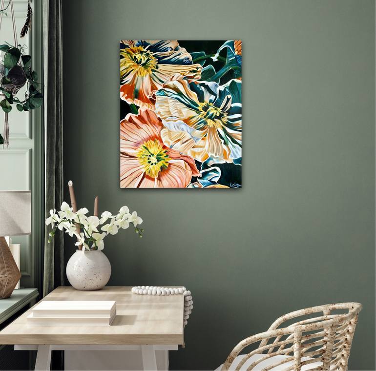 Original Abstract Expressionism Botanic Painting by Wendy Peters