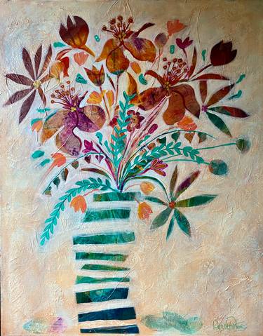 Original Abstract Expressionism Botanic Paintings by Wendy Peters