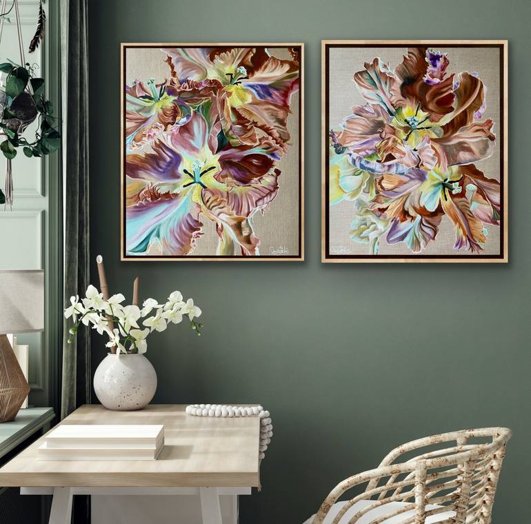 Original Abstract Expressionism Botanic Printmaking by Wendy Peters