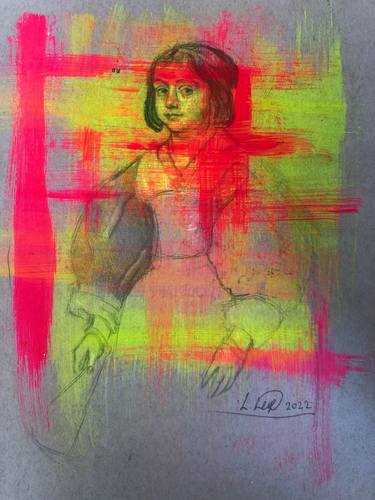 Original Abstract Portrait Drawings by Lukas Leisinger