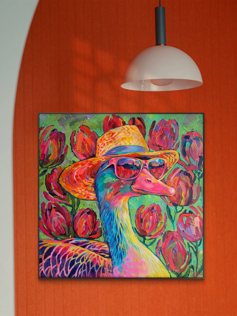 Original Abstract Expressionism Animal Painting by Dasha Sova
