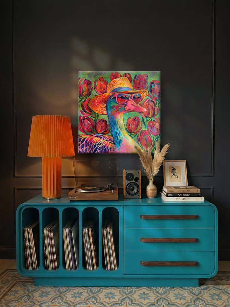 Original Abstract Expressionism Animal Painting by Dasha Sova