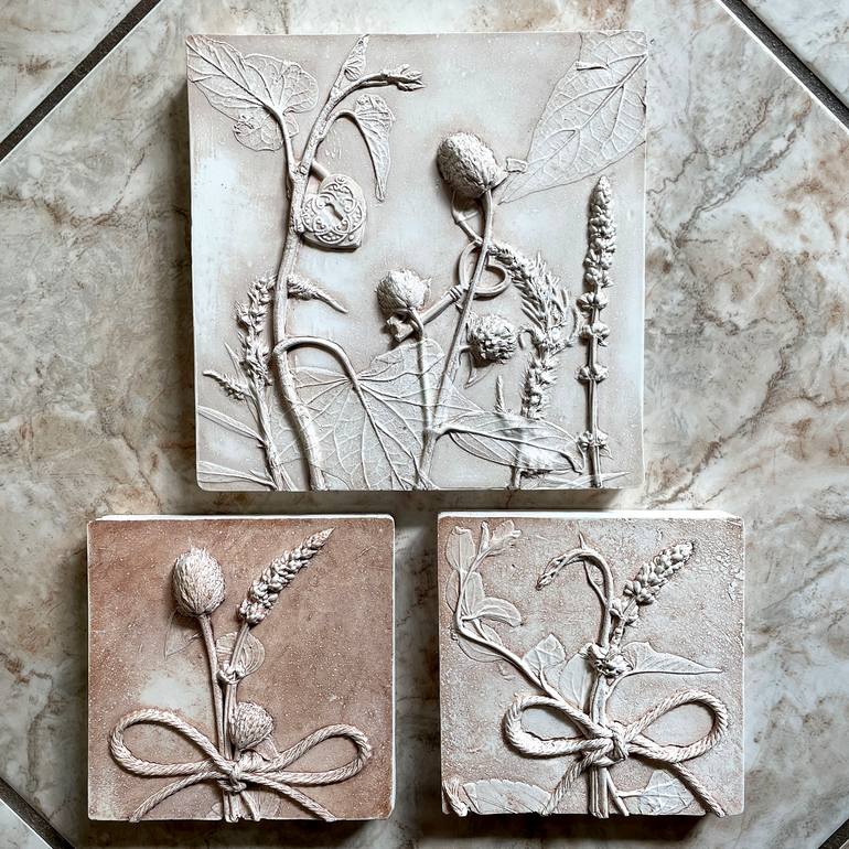 Original Documentary Floral Sculpture by Ruth Welter