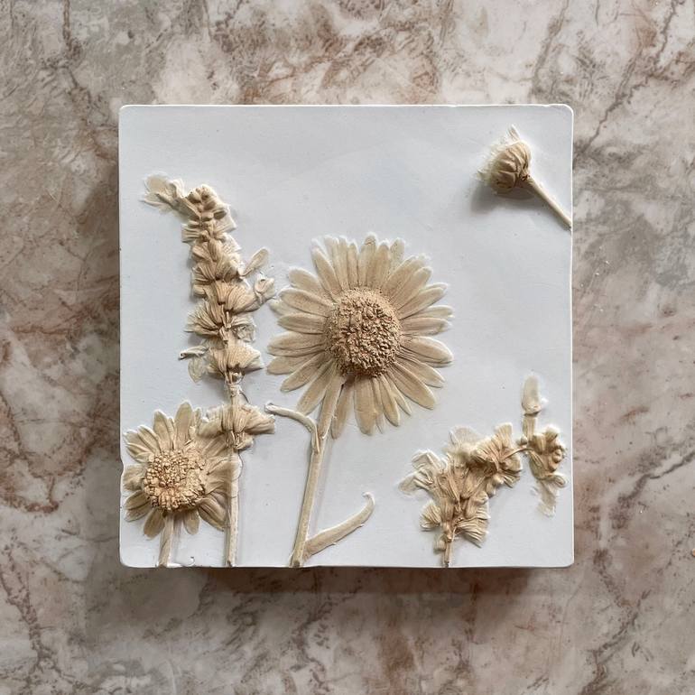 Original Modernism Floral Sculpture by Ruth Welter