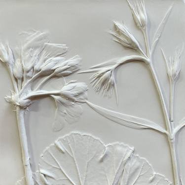 White Geranium & Dianthus Flowers Imprint Cast thumb