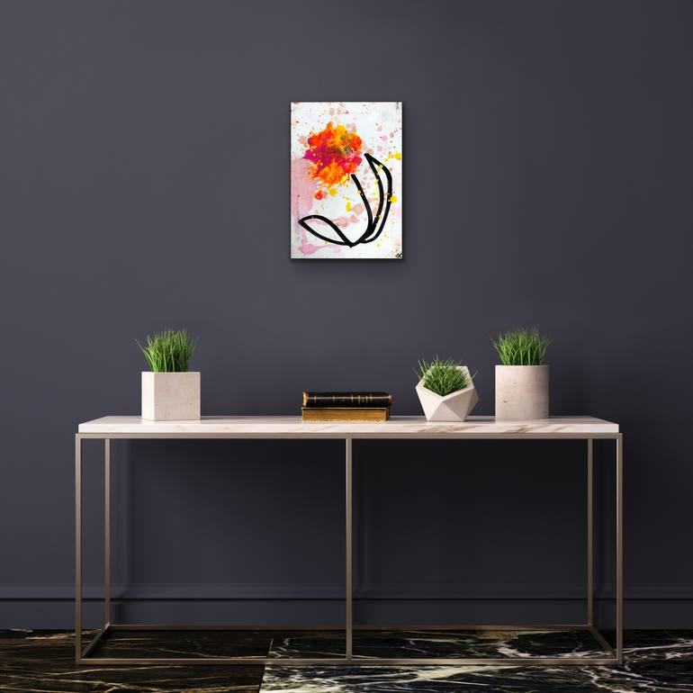 Original Pop Art Floral Painting by Chris Crewe