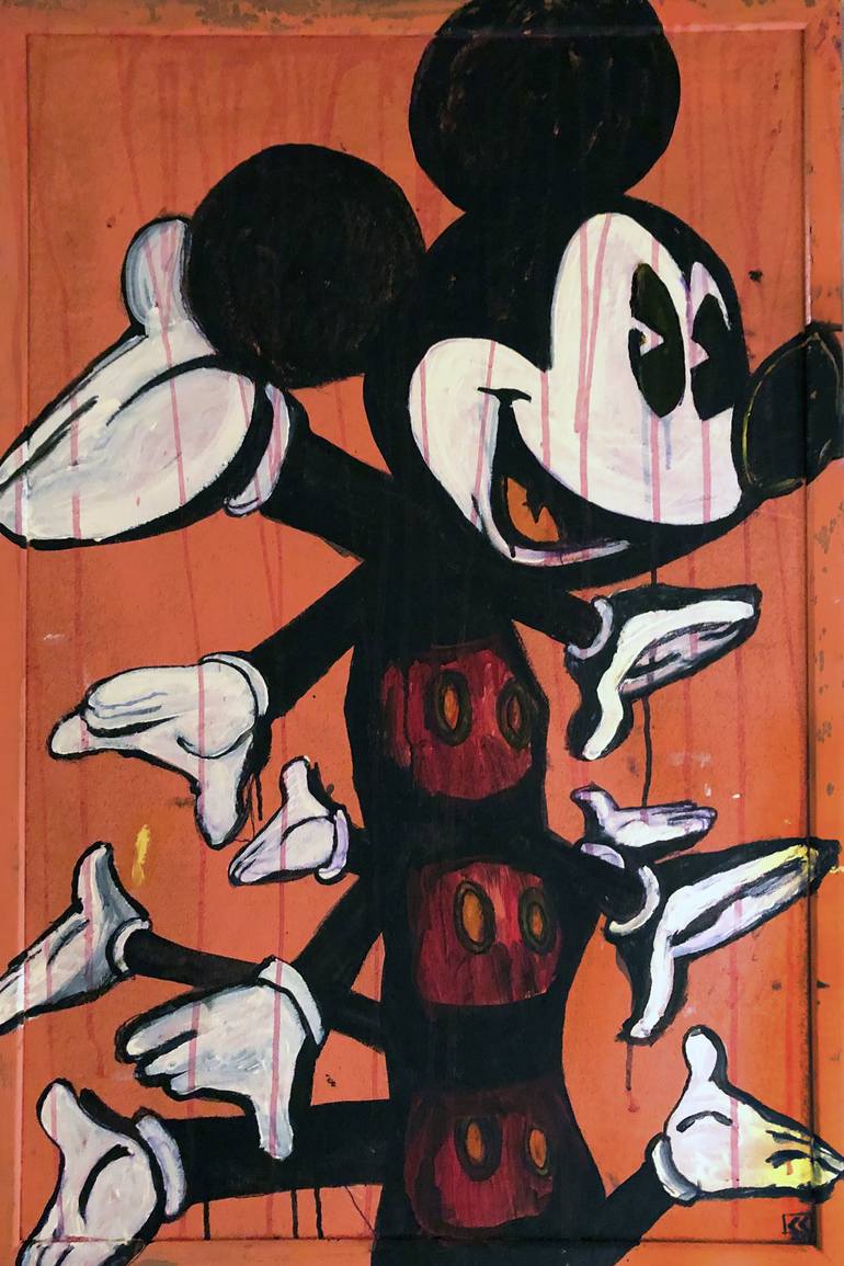 Mickey Mouse Centipede Painting by Chris Crewe | Saatchi Art