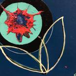 Red Blossom Bursting Open a Blue Expanse (one hit with a sledgehammer) by Chris Crewe