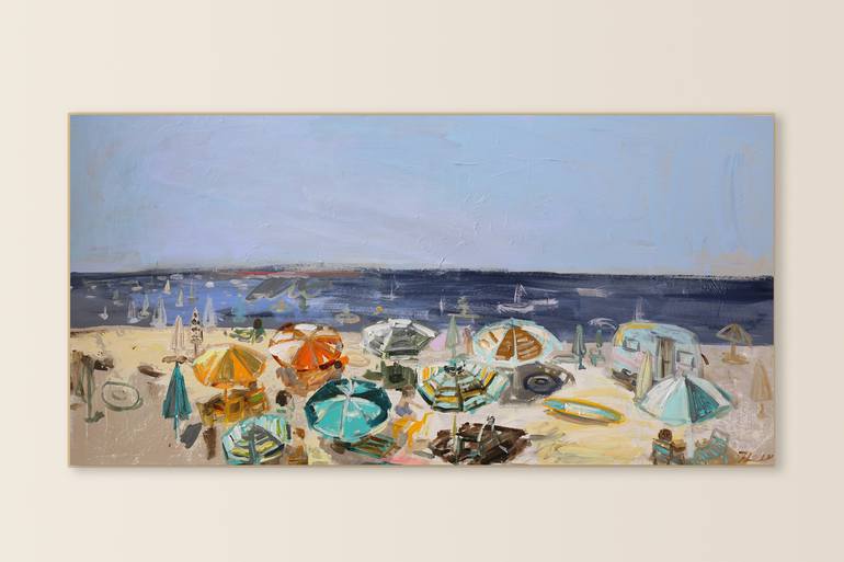 Original Contemporary Beach Painting by Heun Oak Kim