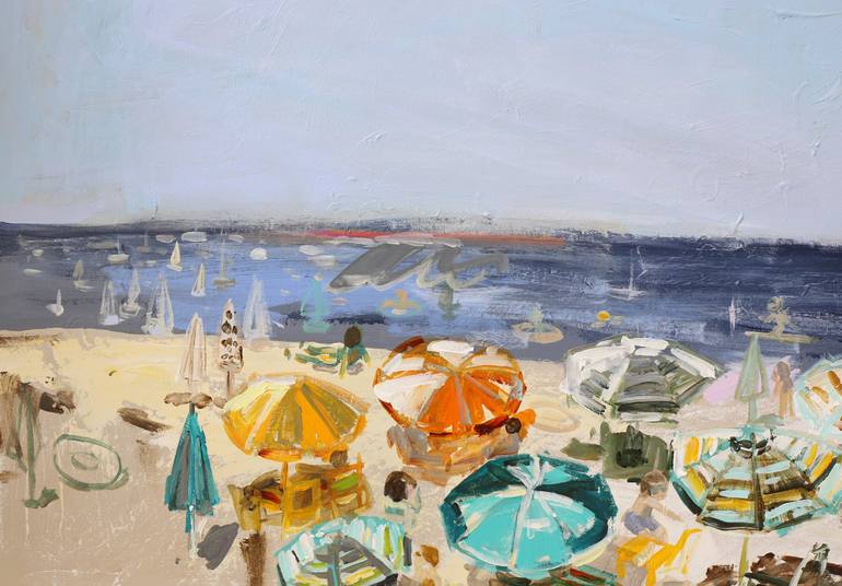 Original Contemporary Beach Painting by Heun Oak Kim