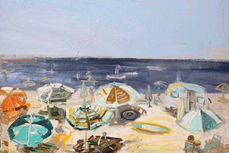 Original Contemporary Beach Painting by Heun Oak Kim