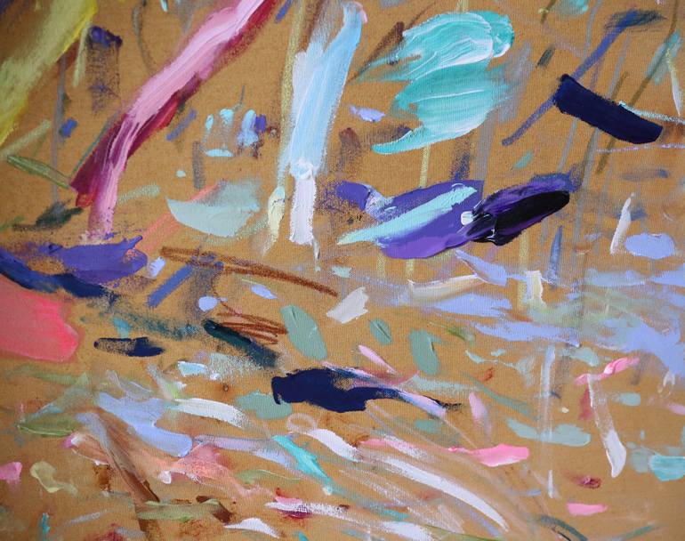 Original Abstract Expressionism Abstract Painting by Heun Oak Kim