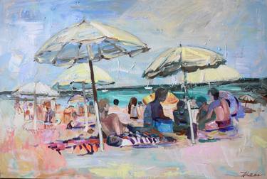 Original Contemporary Beach Paintings by Heun Oak Kim