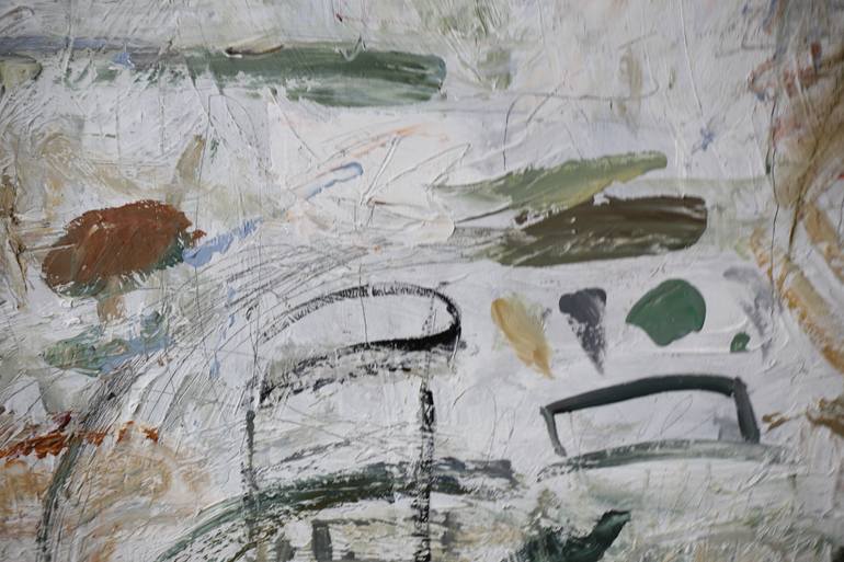 Original Fine Art Abstract Painting by Heun Oak Kim