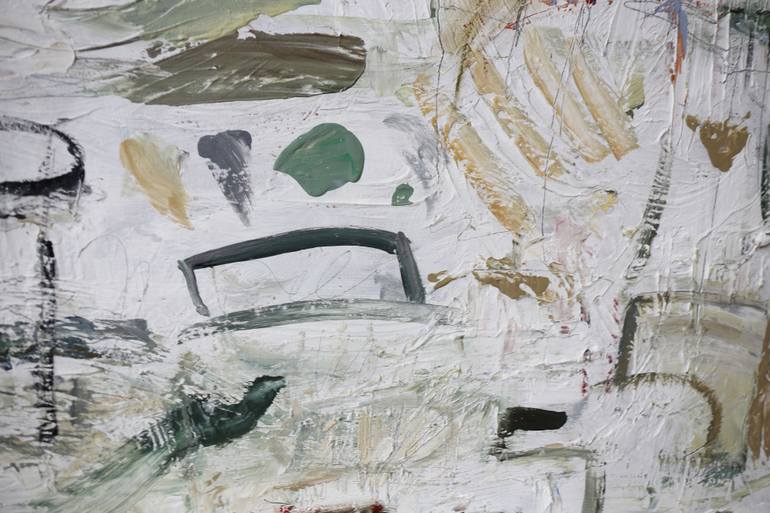 Original Fine Art Abstract Painting by Heun Oak Kim